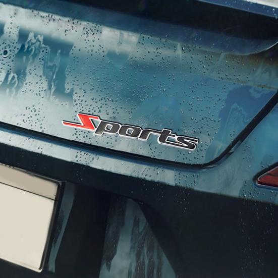 Sport-Buchstaben, Auto-Beschriftungsaufkleber, LKW-Styling, Chrom, 3D-Metall-Dekor-Emblem