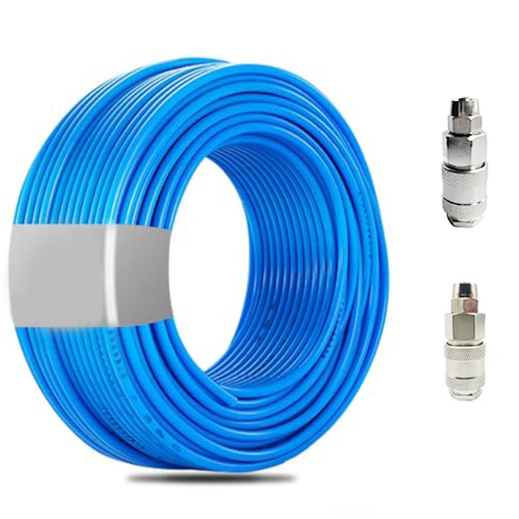 8mm   Hose and 2 Fittings High Pressure Flexible Tubing for Pneumatic System Fluid Transfer 20M Length