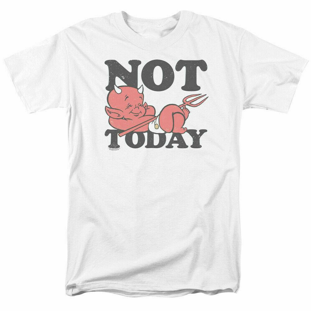 26 Hot Stuff Not Today T Shirt Mens Licensed Cartoon Merchandise Little Devil White Unisex T-Shirt XXXL