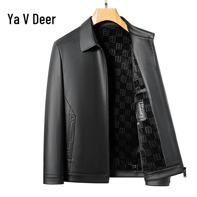 Yalu Men's Autumn/Winter Lapel Leather Jacket