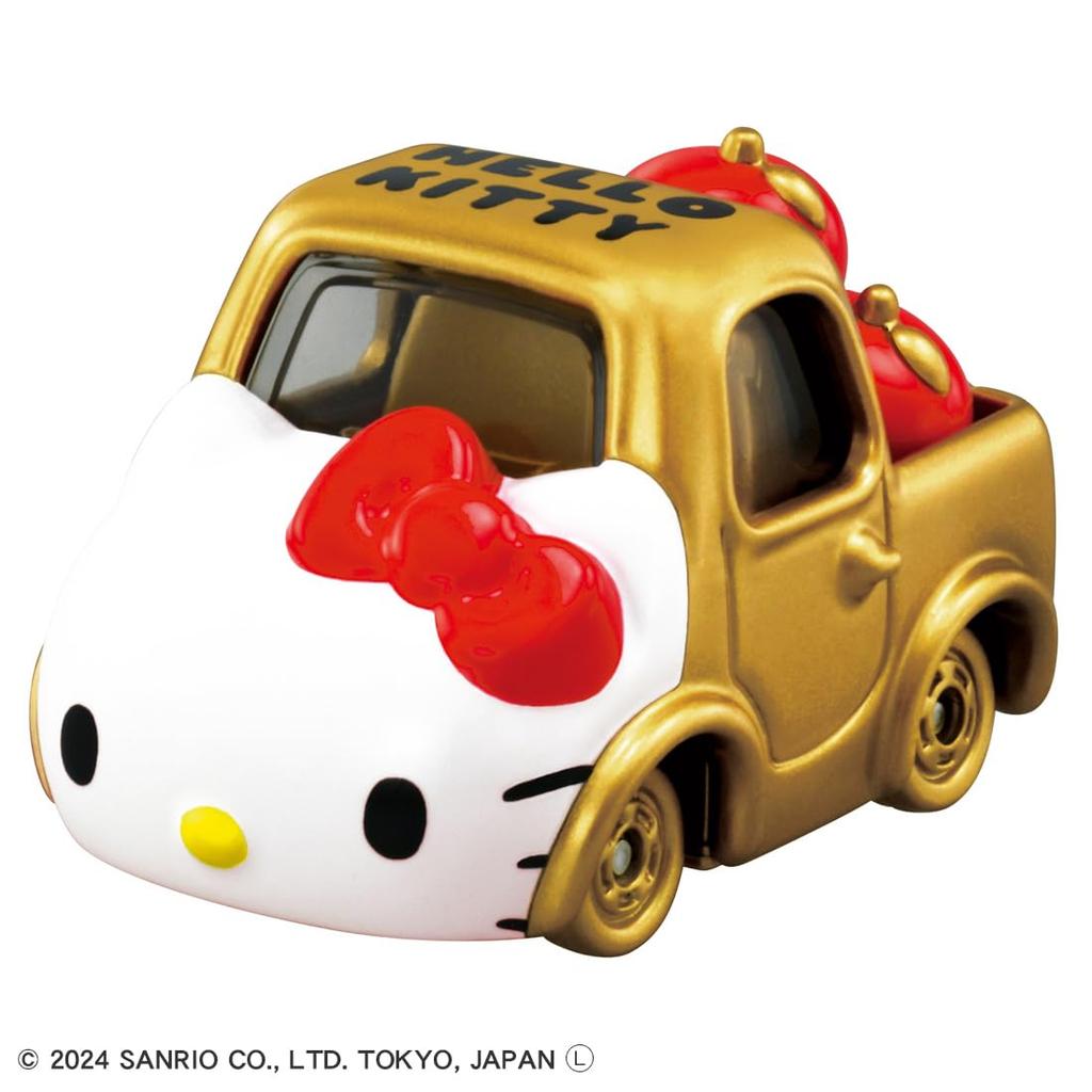 Takara Tomy Tomica Dream Tomica SP Hello Kitty 50th Anniversary Hello Kitty Miniature Car Toy for ages 3 and up (Gold)