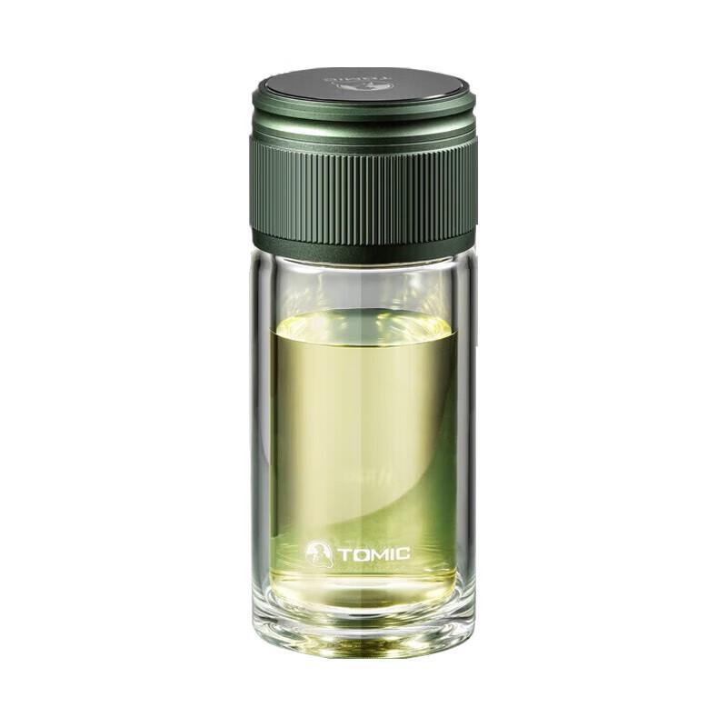TOMIC Double-Layer Glass Tea Infuser Bottle