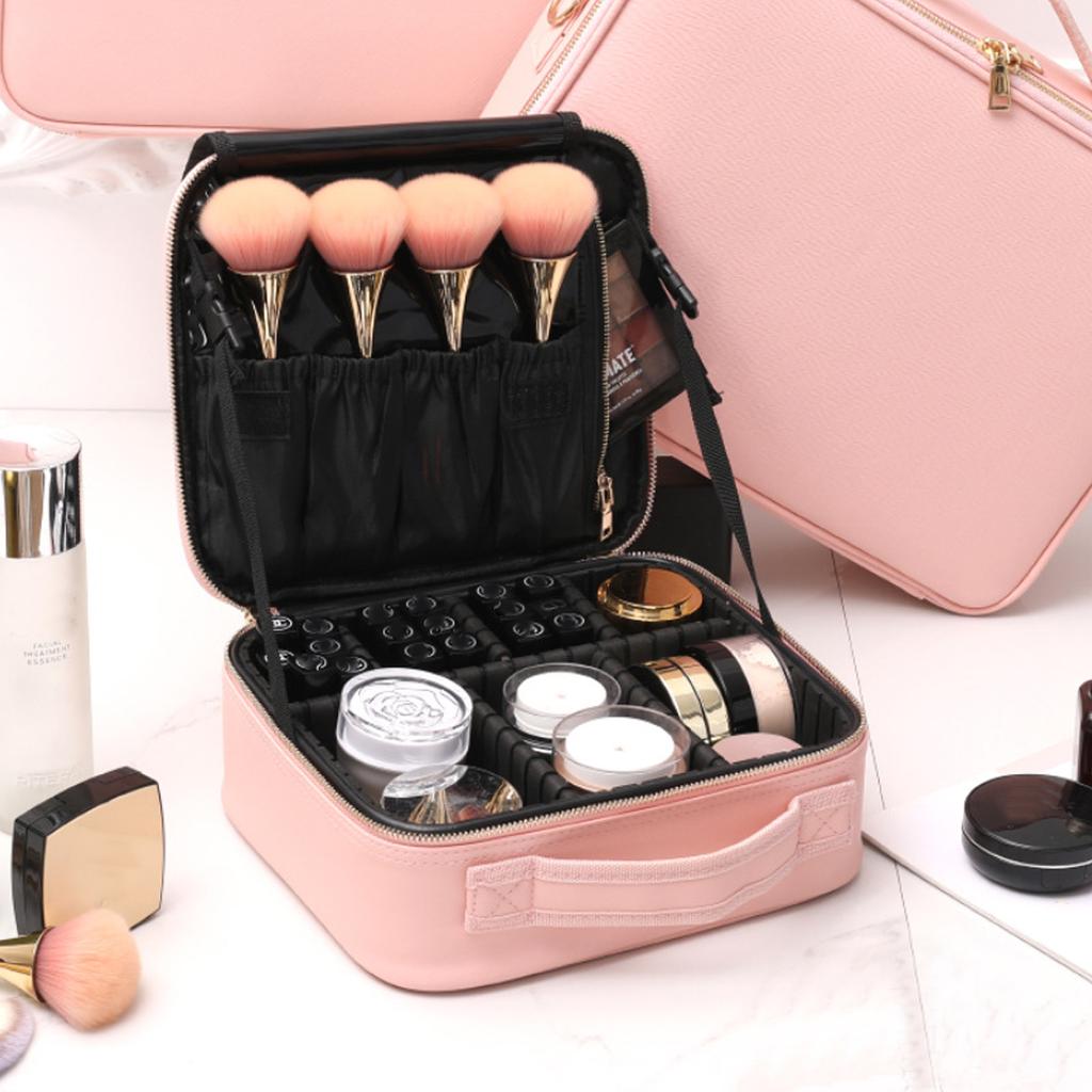 Waterproof PU Makeup Case Large Travel Undergarments Storage Organize Box Cosmetics Bag