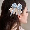 Hairpin Soft Embroidery Lace Splicing Ribbon Bowknot Decor Girl Hair Pin Gentle Hairstyles Side Hair Clips Hair Accessory