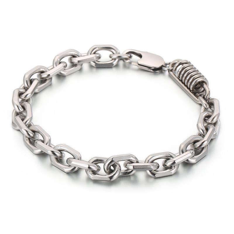 

Kalen Square Combination Chain High Quality Stainless Steel Homme Bracelet Jewelry Gifts 22cm