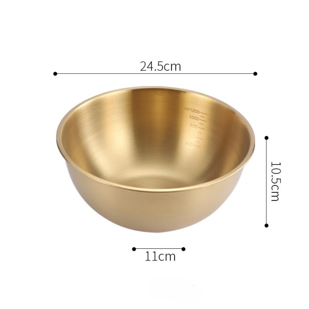 Double Layer Soup Rice Bowl Anti-Scalding Noodles Bowl Gold Silver Fruit Salad Bowl  Food Tableware