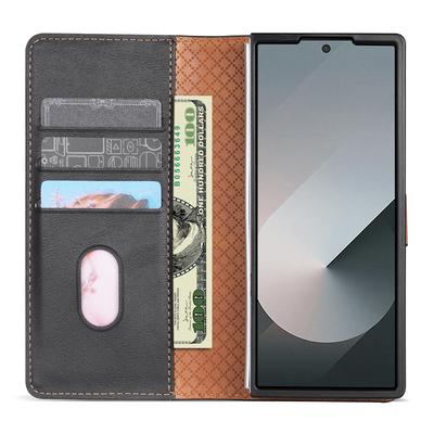 N.BEKUS CSJ-001 For Samsung Galaxy Z Fold6 5G Stand Case PU Leather Wallet Phone Cover