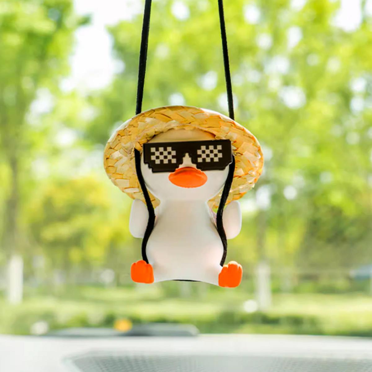 

Утиная мозаика глаз утка машина дом двойного назначения подвеска милая утиная подвеска аксессуары для украшения дома праздничный подарок. светло-желтого