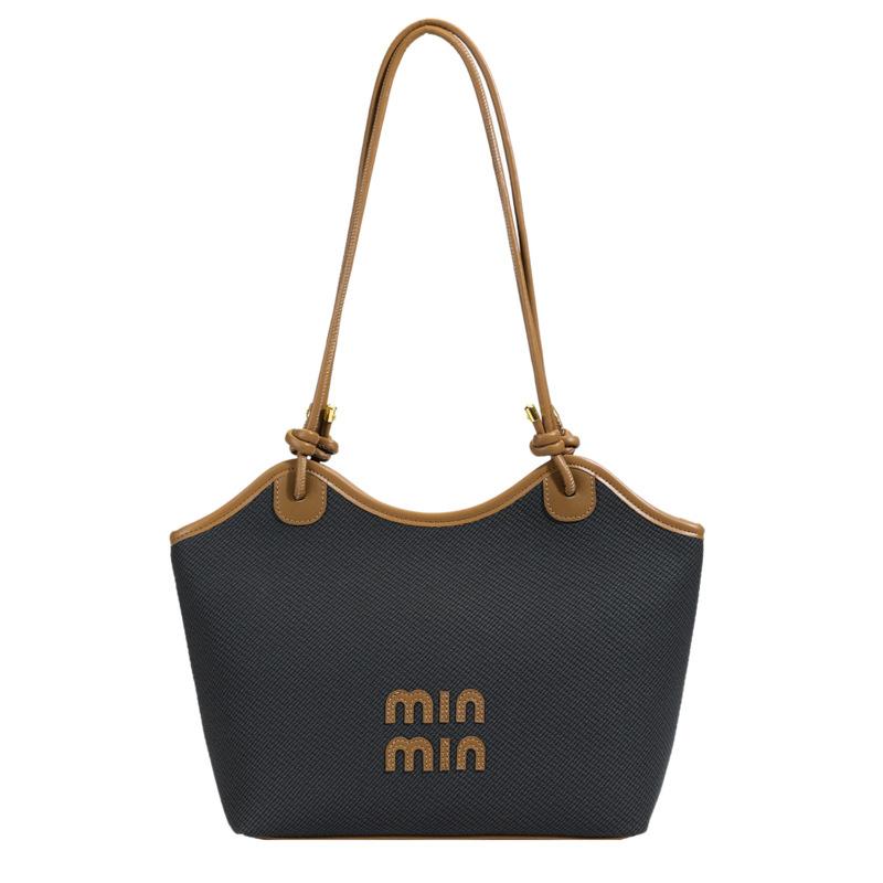 

Новая модная сумка-тоут большой вместимости, женская сумка через плечо под руку контрастных цветов чёрный