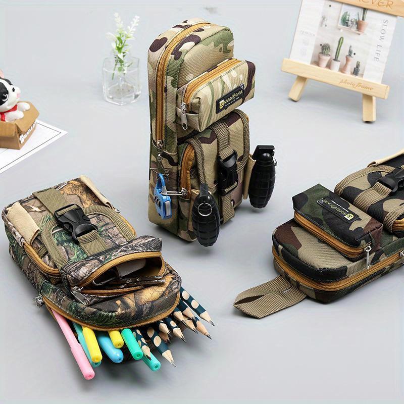 Kreatives Special Forces Camouflage Canvas Jungen Mäppchen, Schuletui Zubehör Stiftetasche Stiftebeutel Schreibwaren