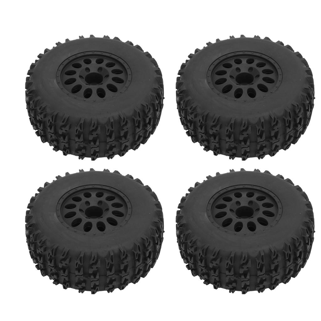 4 Pcs 1/10 RC Wheels 110mm Diameter 45mm Width 12mm Connector Rubber Plastic RC Short Course Trucks 