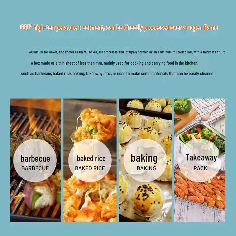 Yudefeng Disposable Rectangular BBQ Foil Containers