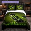 Monster Energy Customized Name Text Bedding Set, 1 Duvet Cover & 2 Pillowcases Personalized Bedroom Gift