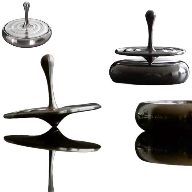 Rotating Water Drop Gyroscope Rotating Decorative Desktop Drip Tube Pressure Reducing Toy Gift Rotating Water Splash Gyroscope