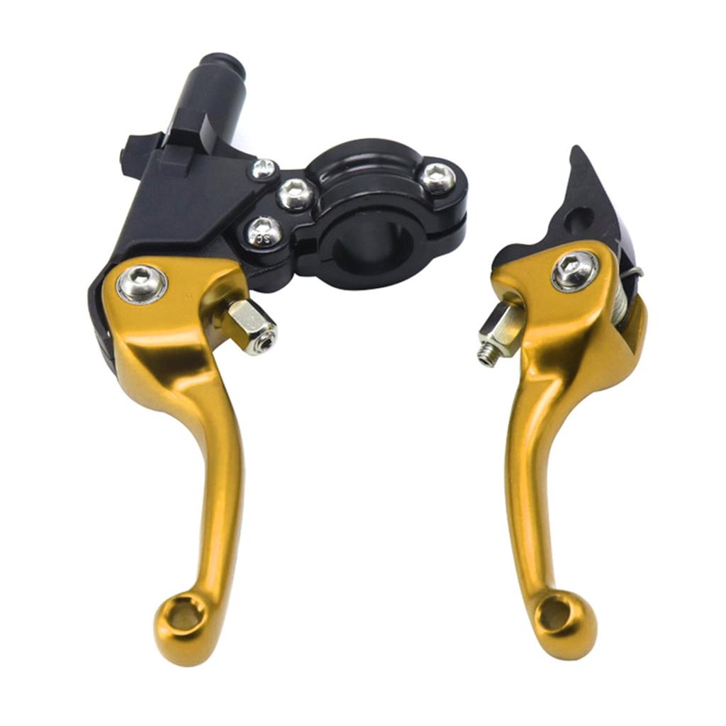 Clutch Brake Lever Set, Aluminum Alloys Foldings Brake Lever Fits for 22mm 7/8inch Handlebar Motorbike Scooters
