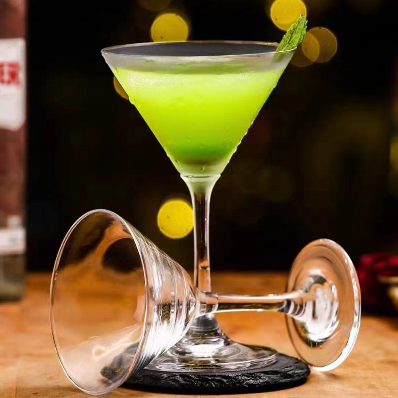 

Cocktail Glass Triangular Martini Cup Creative Stemware Bar Drinkware Set for Classic Mixing Whisky Tumbler Highball Barware