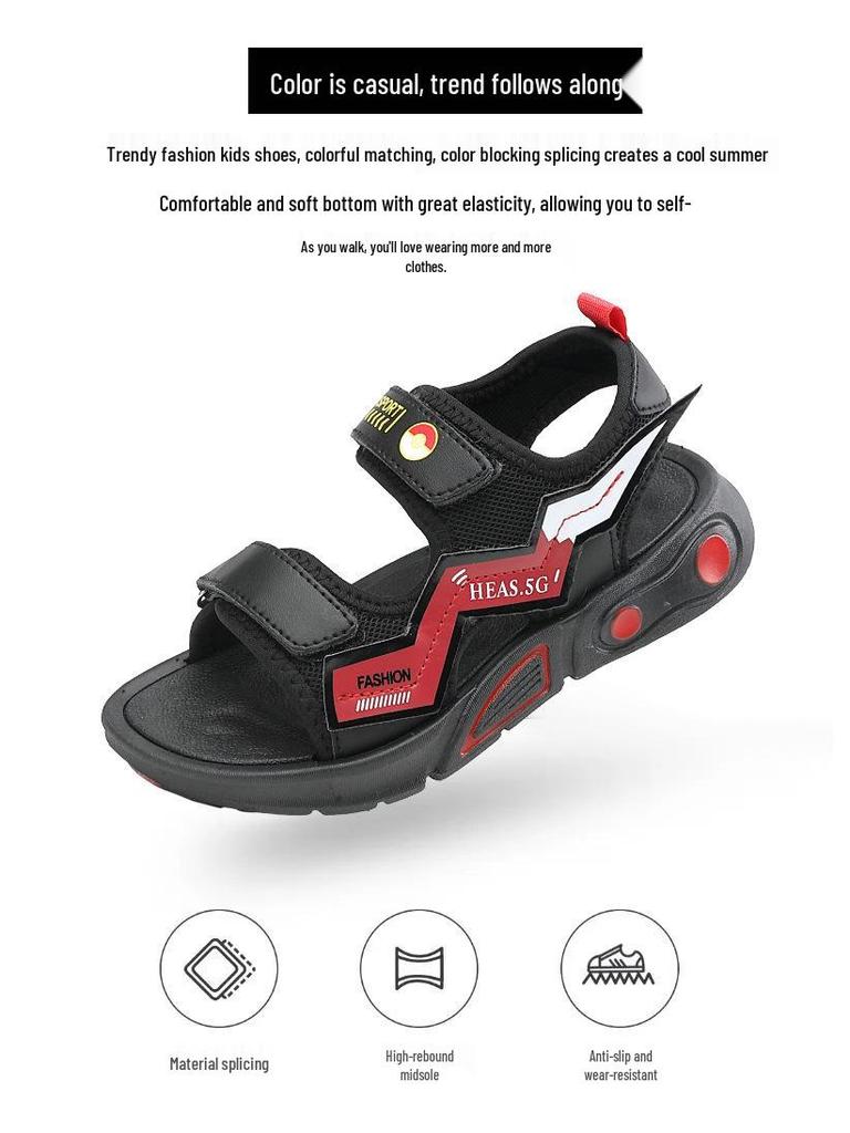 Sommer 2025 Jungen rutschfeste Sportsandalen: Weiche Sohle, Leichte Strand-Flip-Flops für Kinder