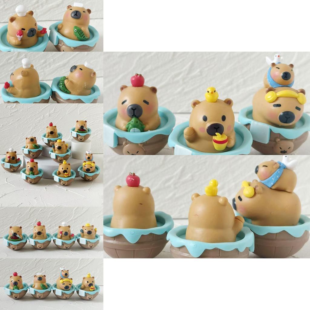 Pvc Capybara Figures For Office And Vehicle Display Nontip Design