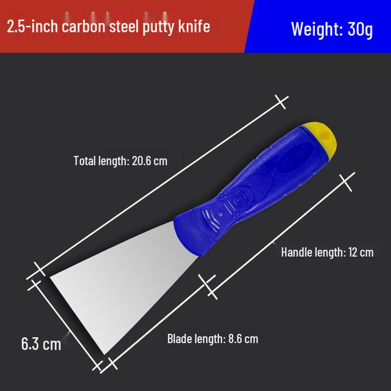 Stainless Steel Anti-Slip Plastering & Putty Knife with Plastic Handle
