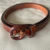 Used Theory Leather Belt with Crocodile Embossing