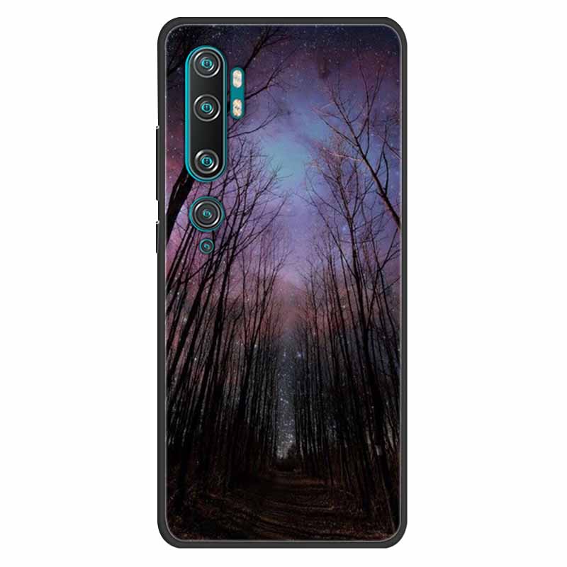 For Xiaomi Mi Note 10 Case Silicone Soft Owl Lion TPU Fashion Back Cover For Xiaomi Mi Note10 Cases Protective Printed Covers