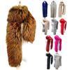 Women Long Scarf Solid Color Thickened Scarf Imitation Fox Fur Versatile Soft Scarf Winter Outdoor Wear
