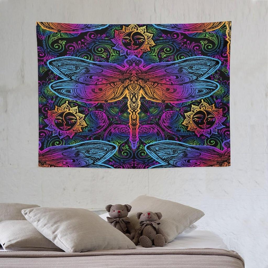 Vintage Bohemian Tapestry Wall Hanging Colorful Mandala Indian Pattern Tapestries Home Decor for Living Room Bedroom Apartment