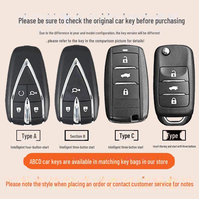 Key Covers for Changan CS75plus, CS55, Yuexiang CS15, Oshang CS35, CS85 Shell Buckles.