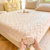 Coral Velvet Bedsheet Bedspread Milk Velvet Mattress Protective Cover Winter Plush Insulation Bedspread Single Queen King Size