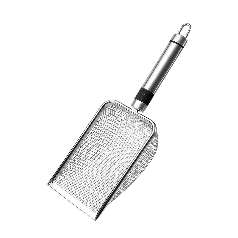 Stainless Steel Large Cat Litter Scoop with Hollow Design - Pet Poop Scooper