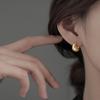 Simple Smooth Round Earrings Light Luxury Earrings Internet Celebrity Temperament Women's Versatile Fashion Earrings