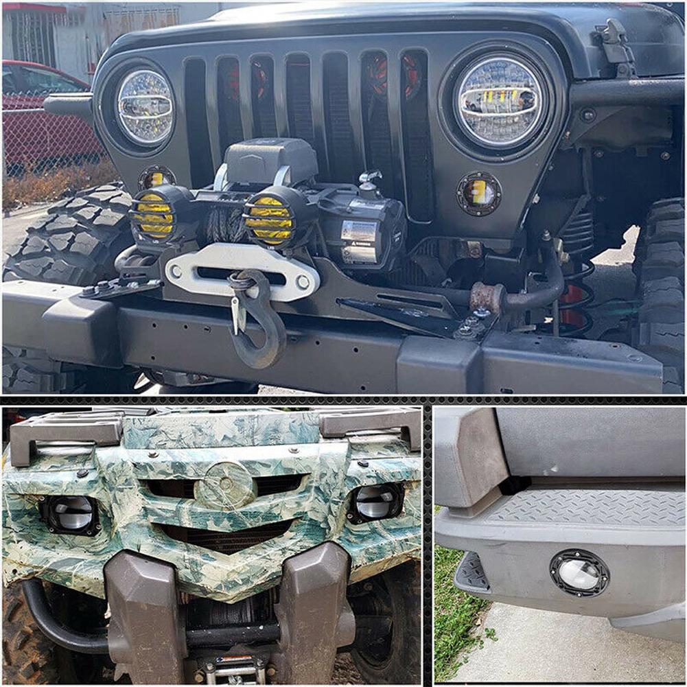 2PCS 3 Inch LED Work Light 6500K Flush Mount Driving Light Fog Lights For 4x4 Jeep Offroad ATV Trucks Motorcycle Headlights
