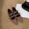 Main push Korean version of fashion versatile temperament 2025 autumn new daily women's shoes retro pointed single shoes Mary Jane shoes