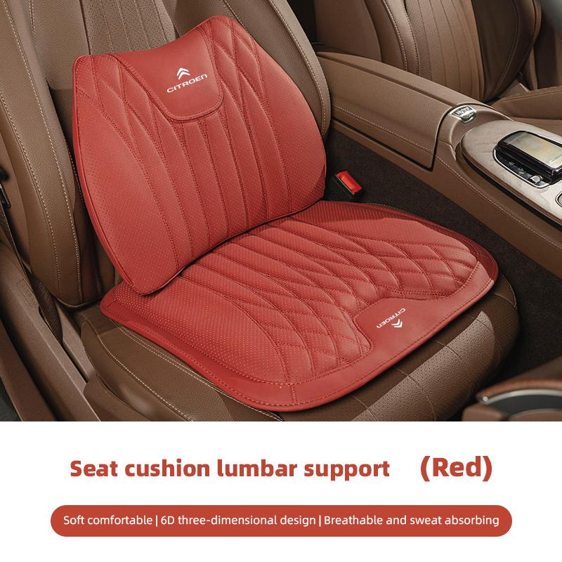 Autositzkissen Atmungsaktiv Anti-Rutsch-Pad Lendenwirbelstützkissen für Citroen C4 C3 C5 C5X e-C4 X e-C3 C-Elysee Berlingo C1 C6 C2