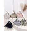 Casual Niche Drawstring Hand-held Bucket Bag Crossbody Bag for Women 2026 New Trendy Versatile Simple Small Bag Cloth Bag