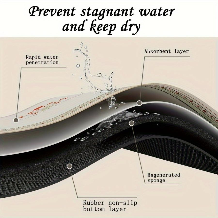 Blumenmuster Anti-Rutsch-Matte zum Geschirrabtropfen und zur Tischdekoration mit Wärmeisolierung