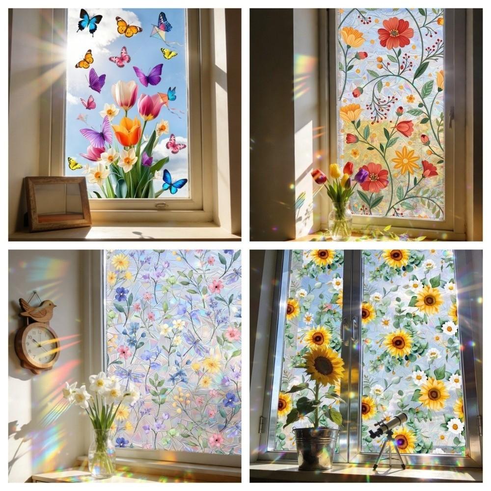 New Sunlight Catcher Glass Sticker PVC Self Adhesive Window Sticker Electrostatic Glass Sticker Glass Decoration