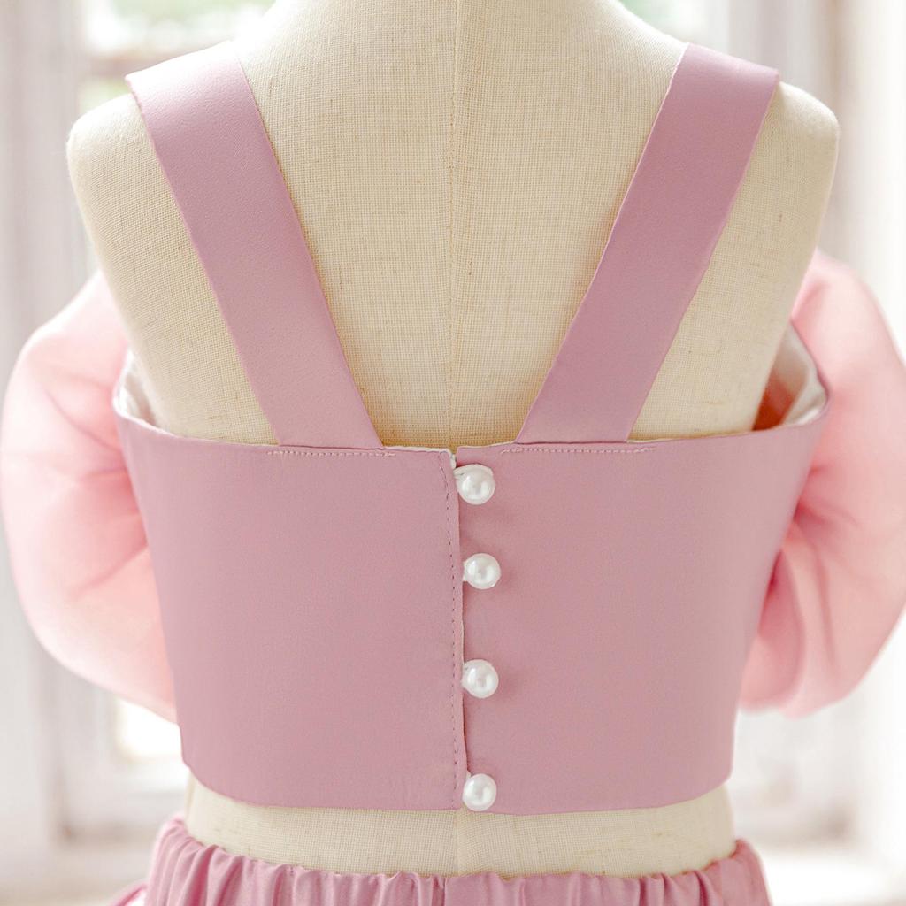 2025 Mädchen 3D Blumen Zweiteiliges Kleid mit voluminösem Rock – Festival & Abend Prinzessinnenkleid