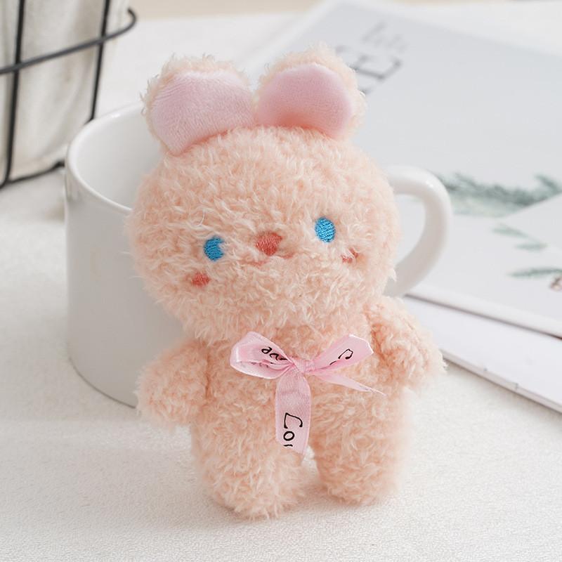 Charming Soft Plush Rabbit Keychain With Bow For Girls Ideal For Bags And Presents