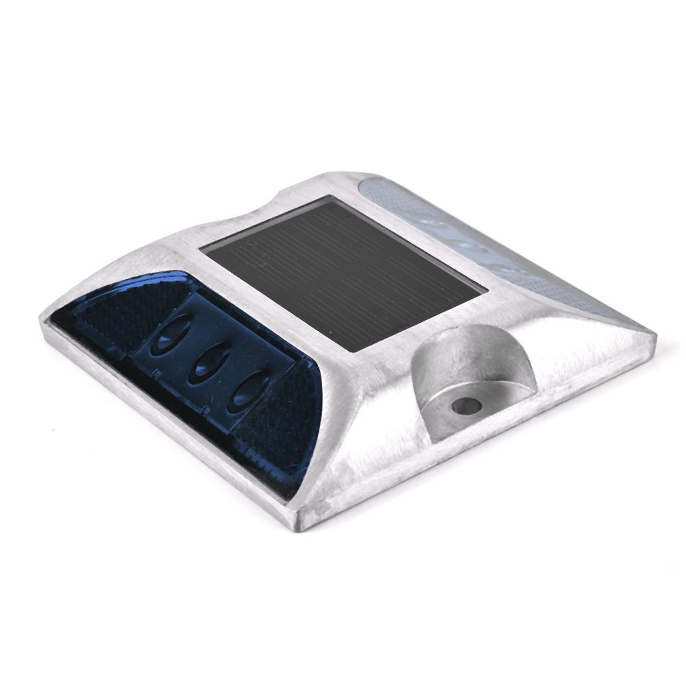 6 LED Solar Power Ground Marker Lights Waterproof Outdoor Driveway Road Stud Lamp