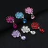 Six-Petal Diamond Flower Teardrop Pendant Hair and Phone Case DIY Jewelry.
