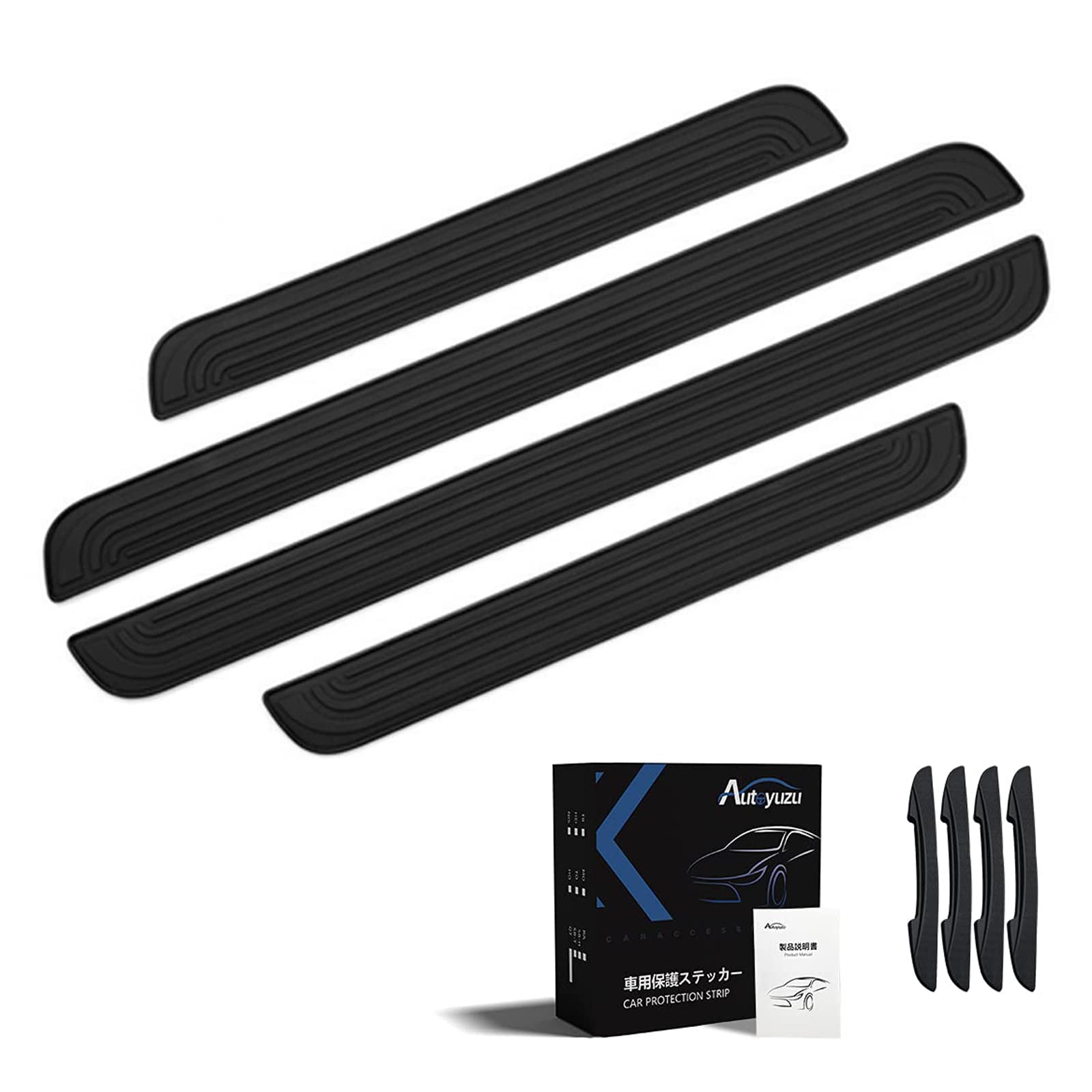 

AUTOYUZU Защита бокового порога, Накладка на порог, Молдинг двери автомобиля, Наклейка для защиты двери, Защита от царапин Full Black Base -