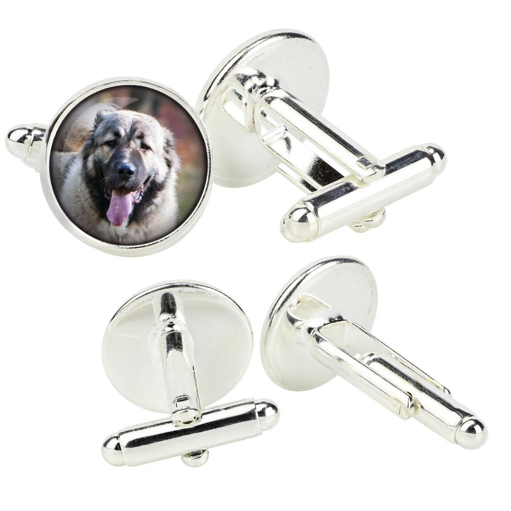 Perro Pastor del Cáucaso, Ovcharka Caucásica - gemelos en caja, joyería hecha a mano, producto de la marca Art-Dog