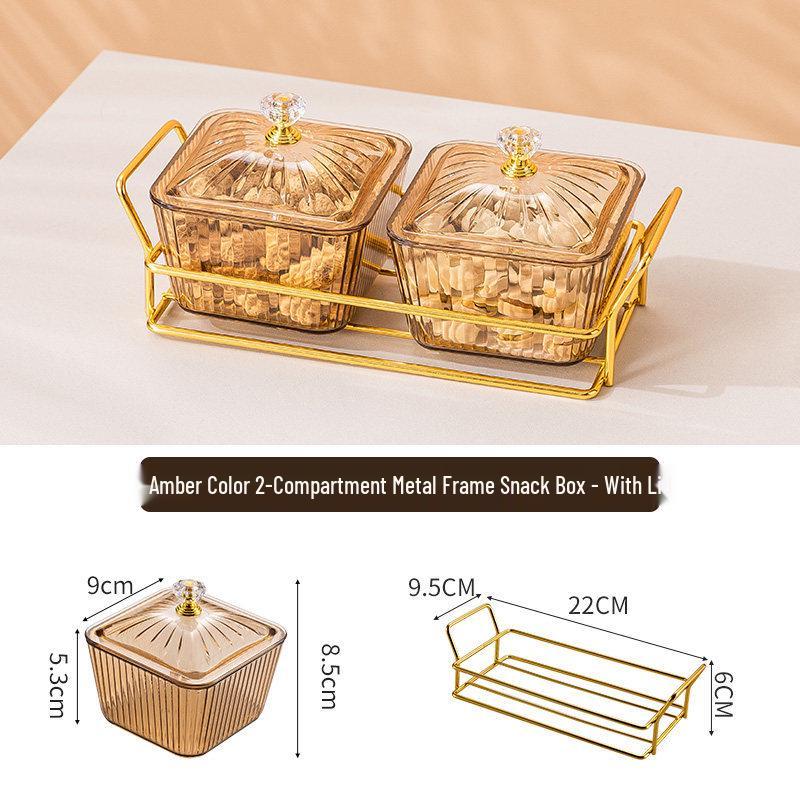 Creative Plastic Snack Compartment Plate for Living Room or Bar Use