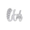 Stylish Minimalist Ins Style Three Layer Ear Clips Elegant Zircon No Piercing Earrings Ear Cuffs for Women