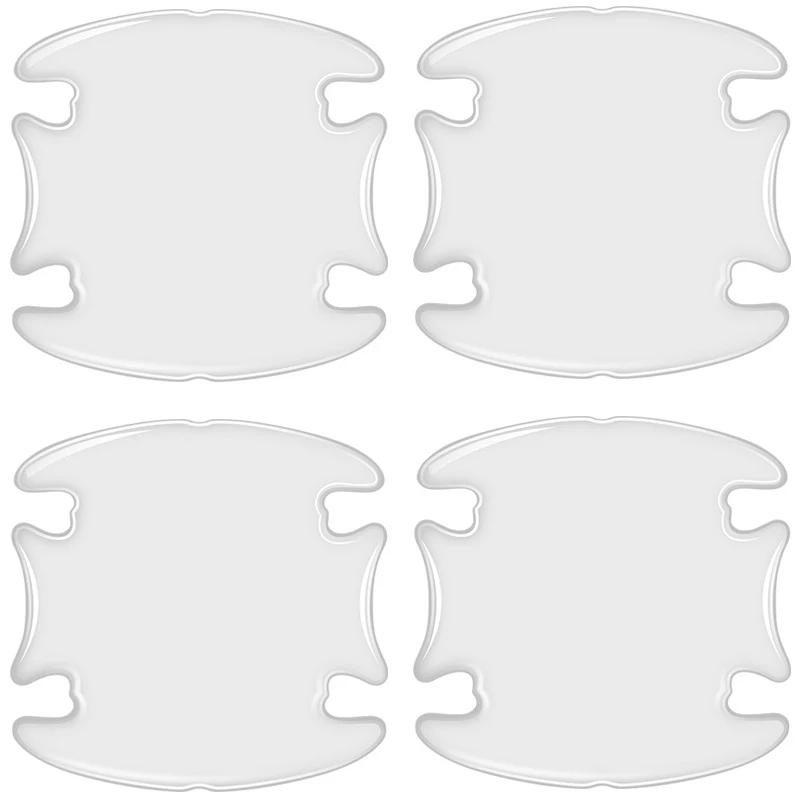 4/8pcs Transparent Car Sticker Protector Cars Doors Scratch Door Handle Sticker Rearview Mirror Protection Strip Auto Accessory