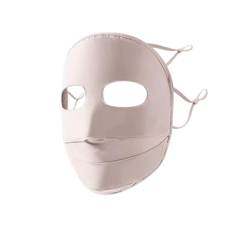 

Sunscreen Face Scarf Ice Silk Mask Solid Color Full Face Face Cover Sunscreen Veil Face Scarves Outdoor Cycling Sunscreen Mask розовый