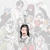 Portachiavi acrilico per zaino anime Gokurakugai 6 cm personaggio Aruma Tao Saotome Nei Takarai Tatsuomi Ban decorazione regalo carino