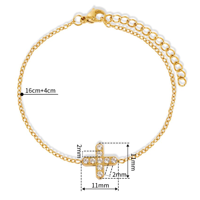 

Cross Bracelet Women S Simple Wind Bracelet 18K золотий
