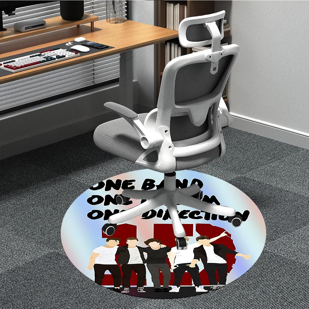 

1pc One Direction Music Band Office Round Area Rug, Under Office Chairs Bedroom Living Room Home Decor a1016294 80cm by 80cm
